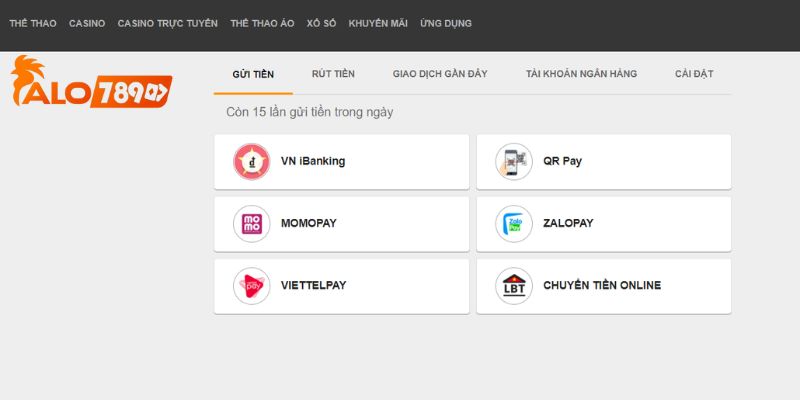 Quy trình thực hiện rút tiền tại ALO789 đơn giản, dễ thao tác